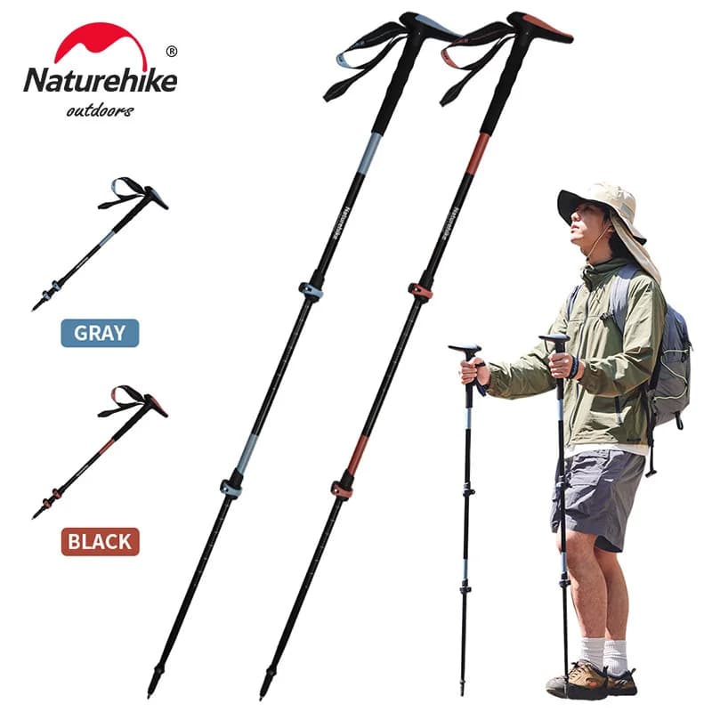 Naturehike ST01 ultralight children walking sticks adult telescopic aluminum alloy stick by Trekking camping outdoor climbing hiking
