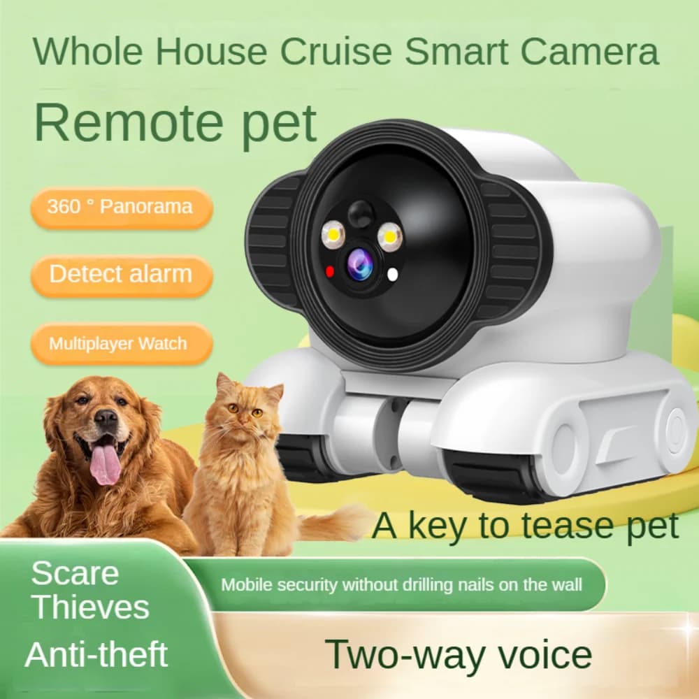 2025 Nuova telecamera di sicurezza interna Wi-Fi 2K a doppia lente per neonati/anziani/cani/animali domestici con app per telefono Telecamera per baby monitor audio bidirezionale