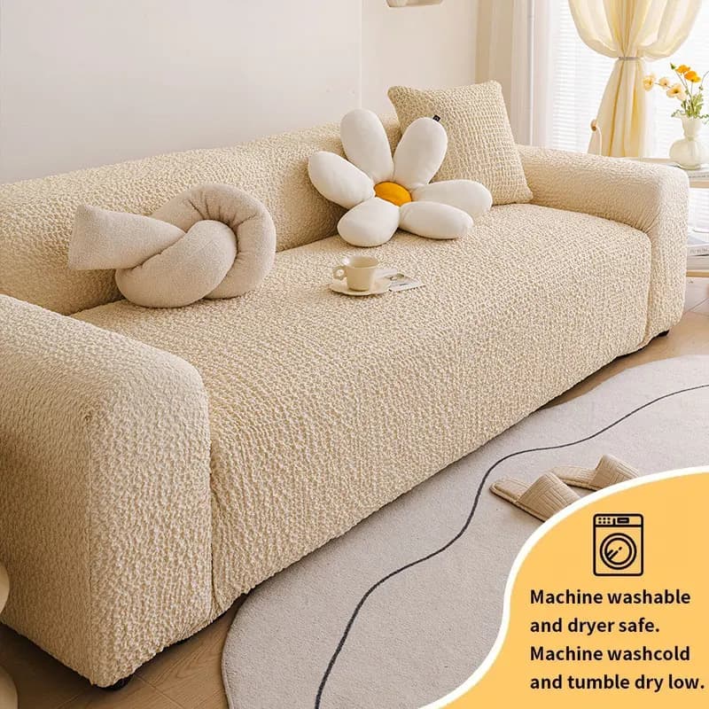 1PC-French style sofa lining, universal cushion for all seasons, complete non-slip wrap sofa lining Seersucker
