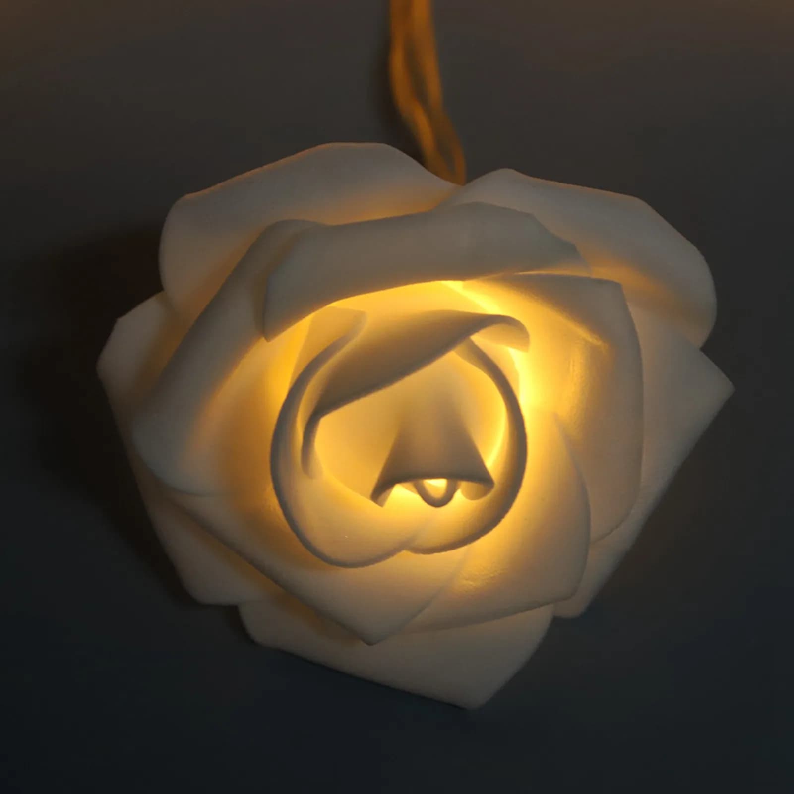 Luci a corda di fiori artificiali USB da 3 metri 20 LED Luci natalizie rosa Bianco caldo per il festival della festa nuziale di San Valentino