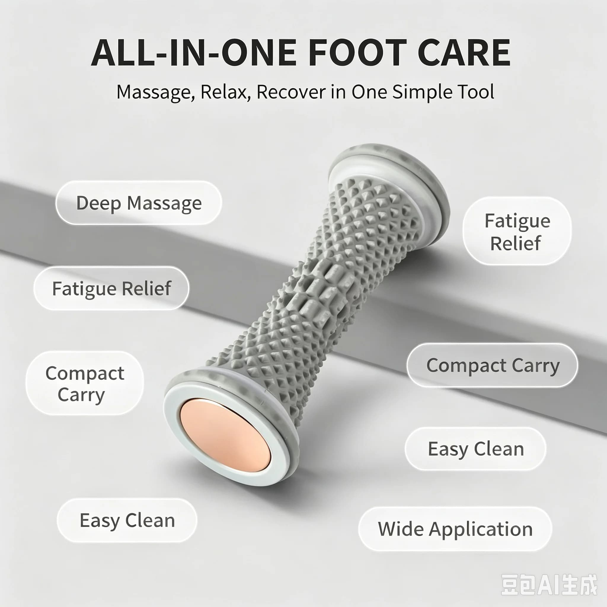 Foot Roller, Yoga Massage Ball, Planting Wheel, Massage Manual Plastic Massage for Muscle Relaxation