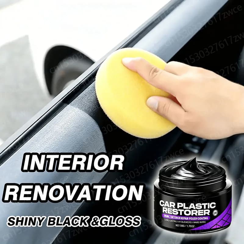 Universal polishing wax for repair skin and plastic for cars Reconditioning of automotive interiors for care of skin/plastic/ rubber