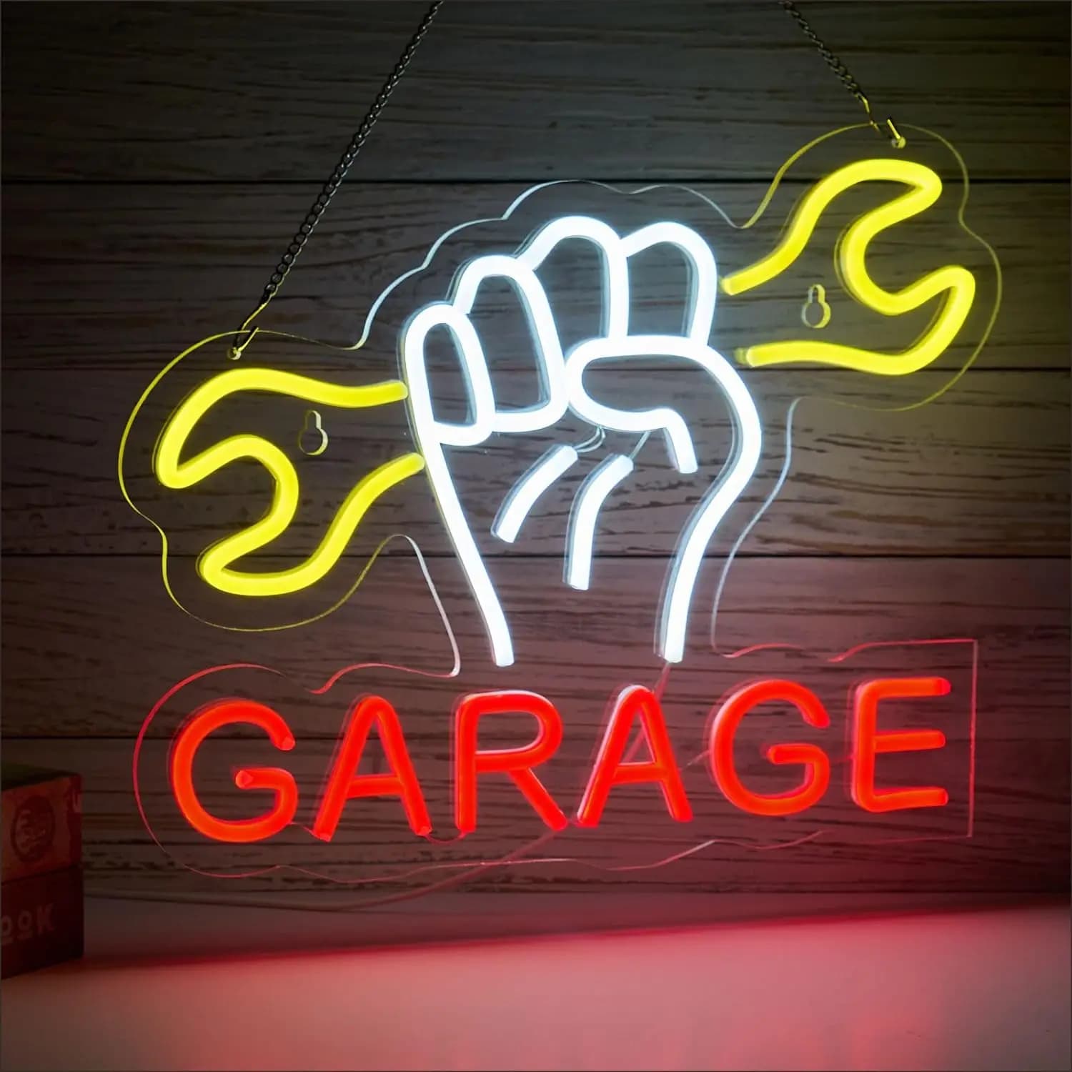 Insegne al neon per garage Insegna al neon a LED Insegne al neon illuminate Decorazioni da parete Porta del garage Riparazione automatica Negozio Man Grotta e decorazione del negozio