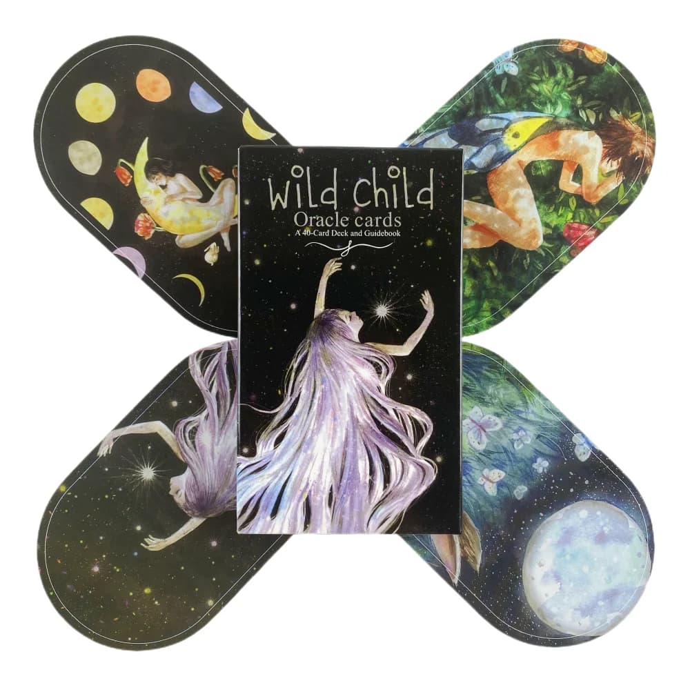 Wild Child Oracle Cards A 40 English Fate divinazione Deck Borad Games splendidamente illustrati