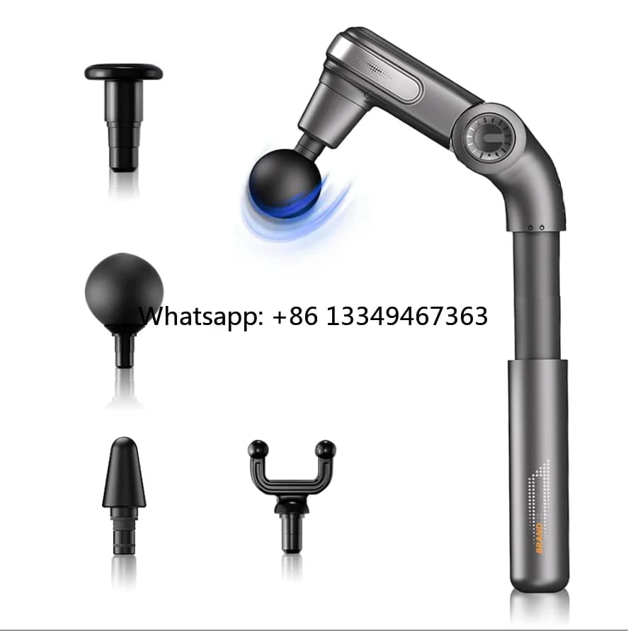 Handle deep tissue back massager to relieve pain Massage gun with 4 extended massage heads