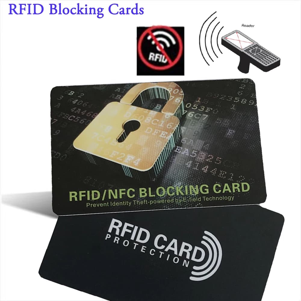 5Pc Carte di Blocco RFID Senza Contatto NFC Debit Carta di Credito Passaporto Protector Blocker Set Smart Antifurto Design RFID Blocker