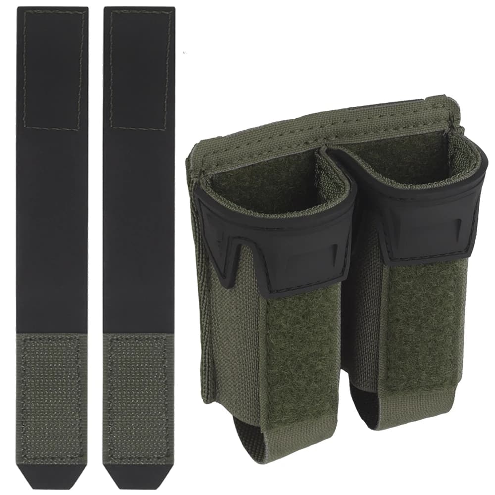 Custodia doppia per caricatore per pistola stile mimetico da 9 mm MOLLE Gilet da caccia softair a sgancio rapido Cintura tattica