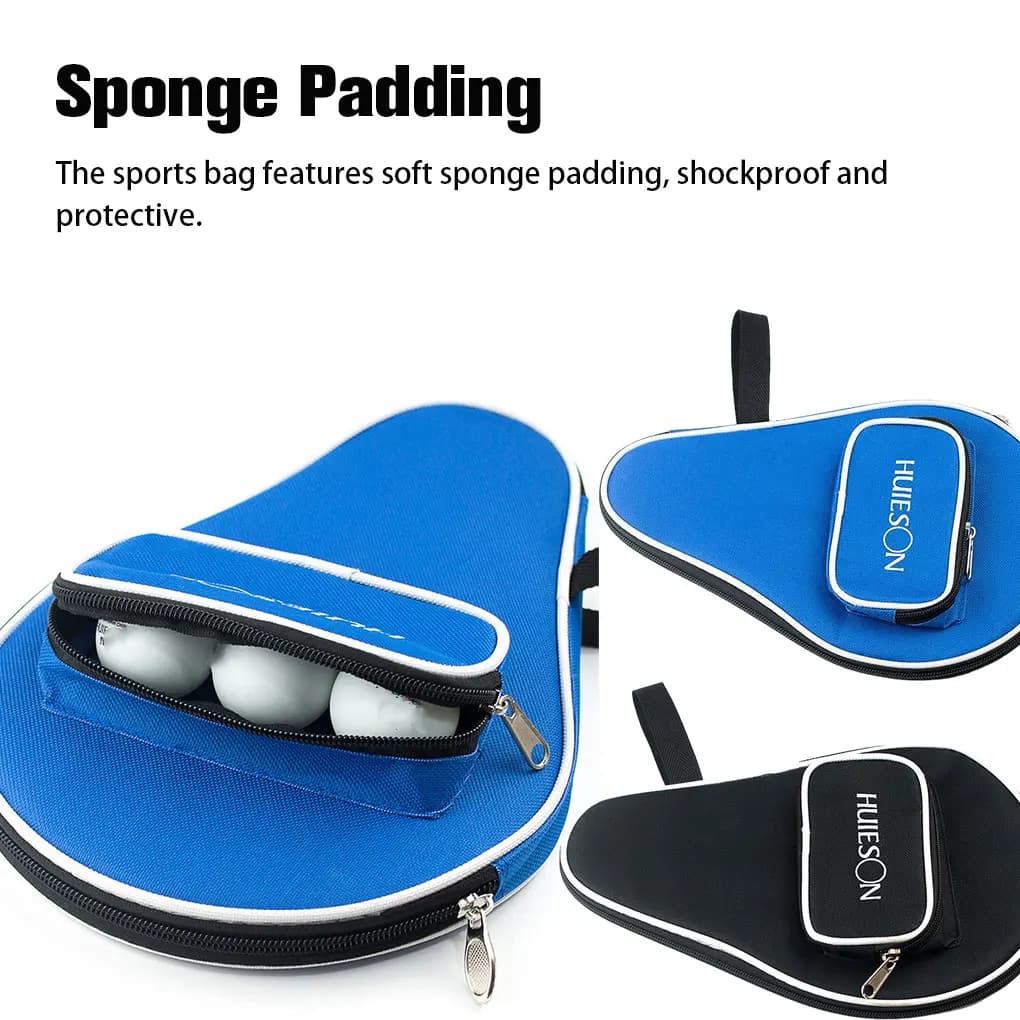 Black/blue Single Ping Pong Bat Bag Oxford Cloth Sponge Ping Pong Case For Lama Paddle Stack New
