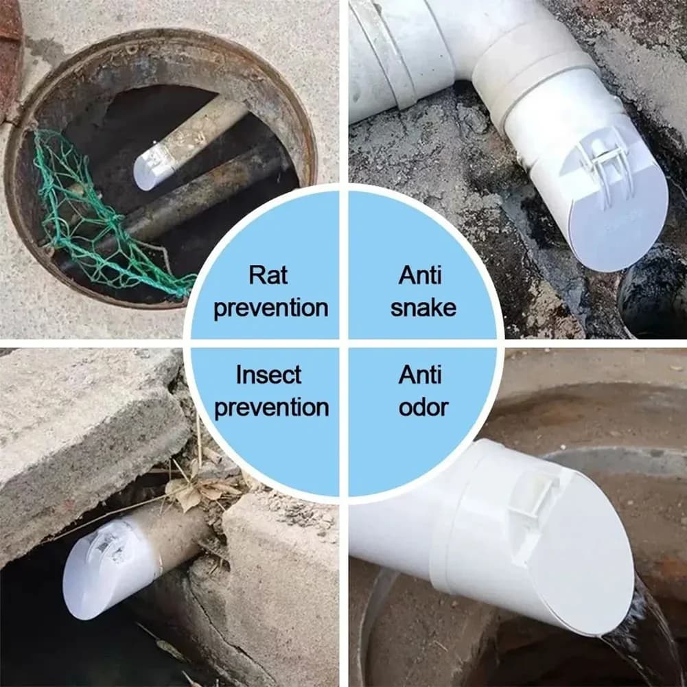 Tubo di drenaggio in PVC Scarichi a pavimento Chiusura automatica Coperchio della valvola di spostamento Antiodore Anodente Tubo di drenaggio dell'artefatto Anti riflusso