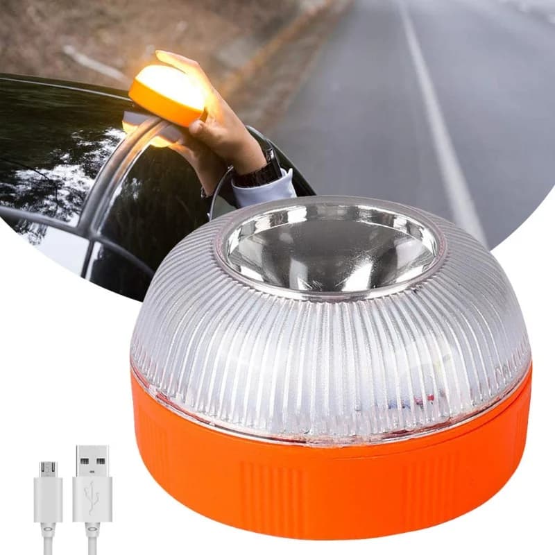 Auto Emergency Light Magnetic Rechargeable USB Induction Light Stroboscopic Automatic Flashing Flashing Safety Signal Lamp Help Flash