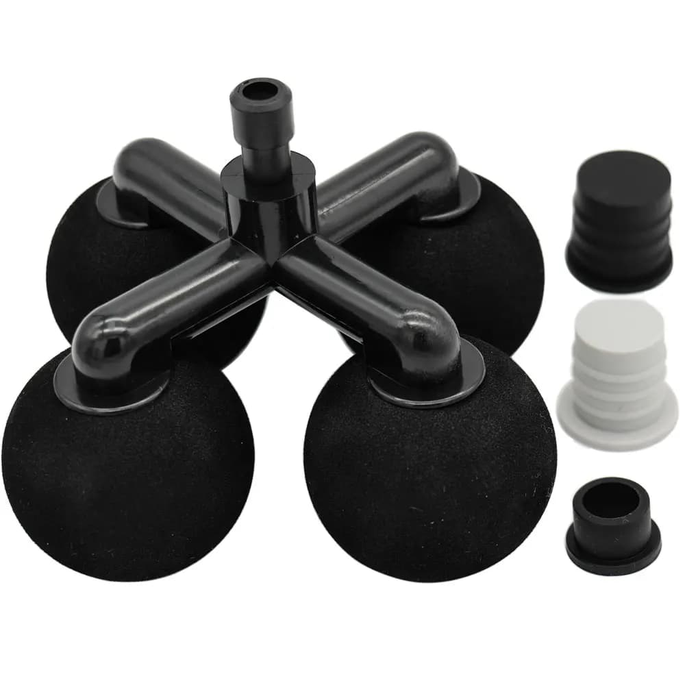 Creative massage head with 4 balls band gun, massage head with plastic accessories, muscle massager head, deep tissue massager replacement