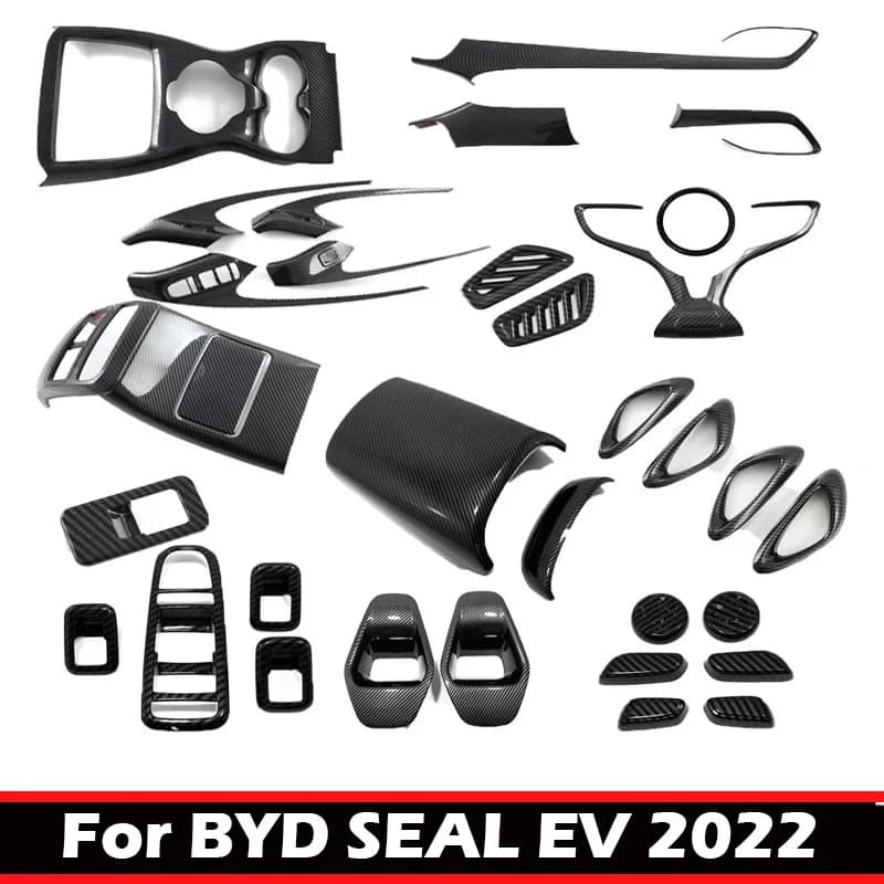 LHD per BYD SEAL EV 2022 accessori interni per auto controllo centrale bracciolo della porta interruttore della finestra pannello del cambio copertura della presa d'aria AC