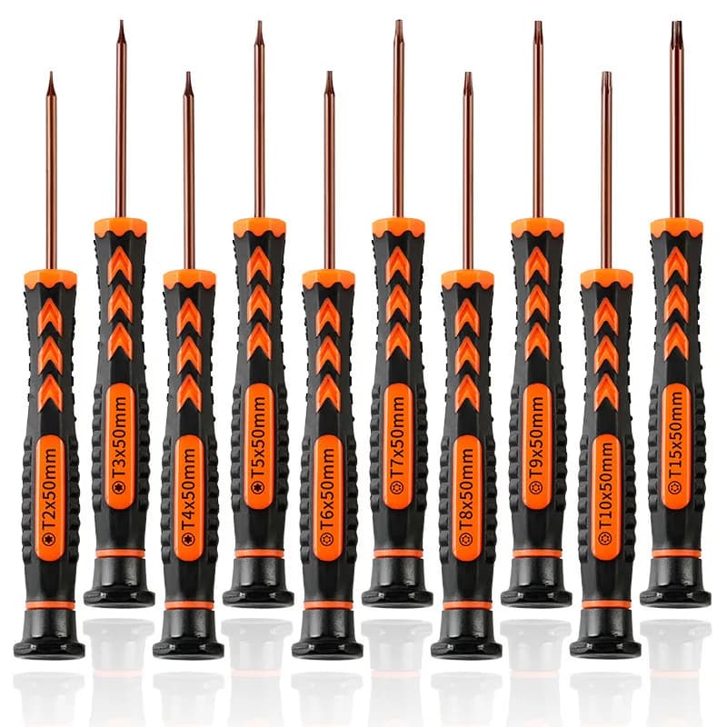 Cacciavite T8H, strumento di sicurezza Torx magnetico in acciaio S2 singolo/set per PS5 Dyson, riparazione professionale del computer portatile della console di gioco del telefono