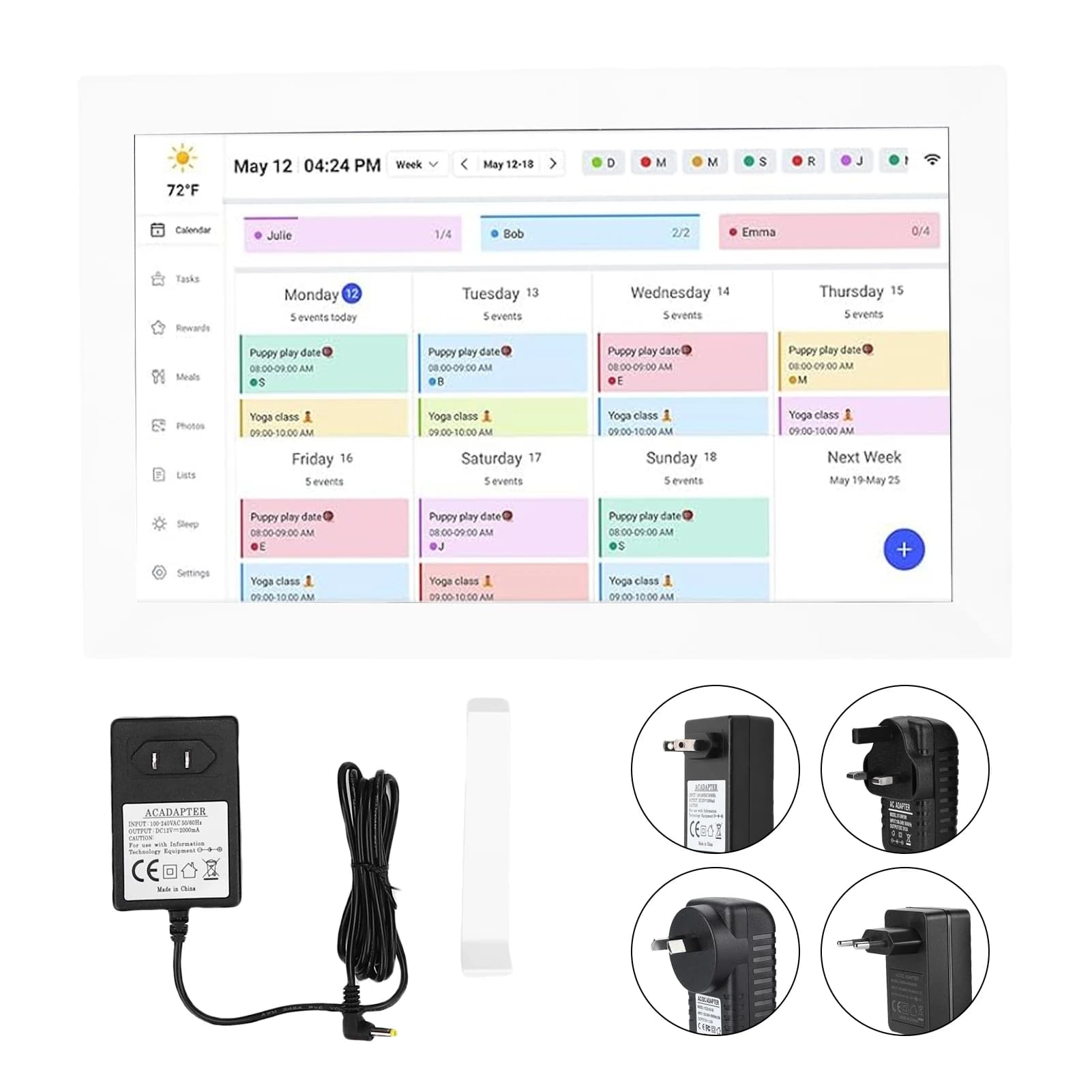 Cornice Digitale Interattiva da 15,6 Pollici 1080P WiFi con Touchscreen, Calendario Intelligente e Controllo APP per Foto e Pianificazione