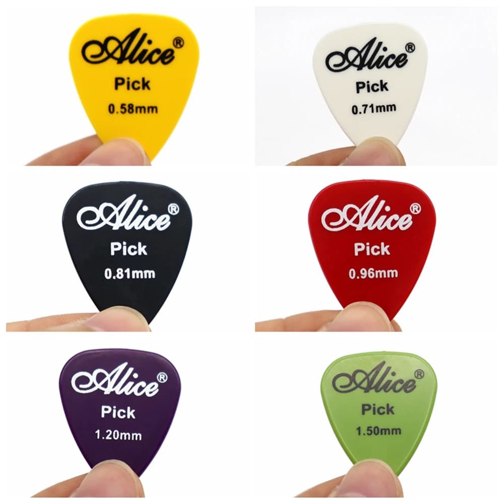 12 pz Plettri per Chitarra Elettrica Mediatore Alice Spessore 0.71mm 1.20mm 1.50mm Accessori per Chitarra Colore Casuale