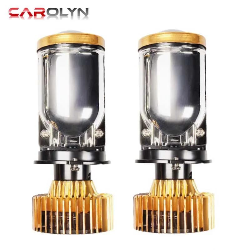 2 pz H4 Proiettore LED Mini Lente Auto H4 LED Lampadine per fari Kit Conversione Abbagliante Fascio basso 360 W Turbo Fan Lampada per auto