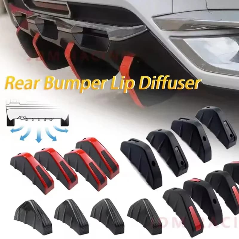4 pz/set Auto Posteriore Inferiore Paraurti Labbro Diffusore Spoiler Pinne di Squalo Ala Splitter Spoiler Auto Universale Accessori Modificati