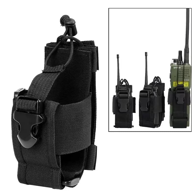 1pc Tactical Radio Holder Pouch Walkie Talkie Holster Nylon Waist Pack Belt Magazine Mag Pouch Pocket Pocket Hunting