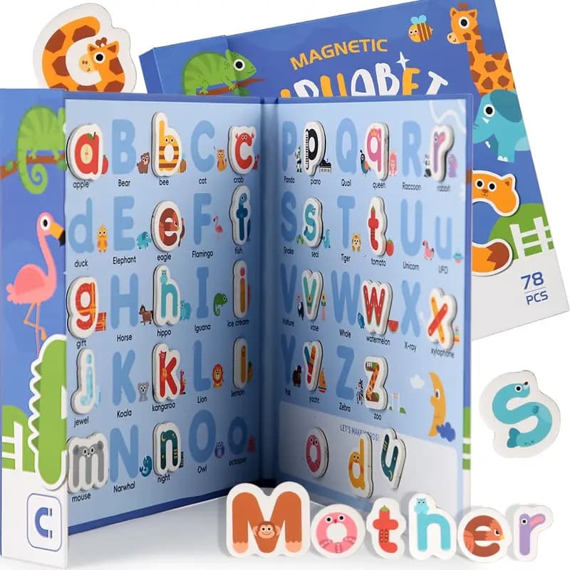 Montessori Occupato Libro silenzioso Lettere magnetiche inglesi Carta di abbinamento Esercizio Puzzle Giochi di incantesimi Giocattoli educativi per regali per bambini