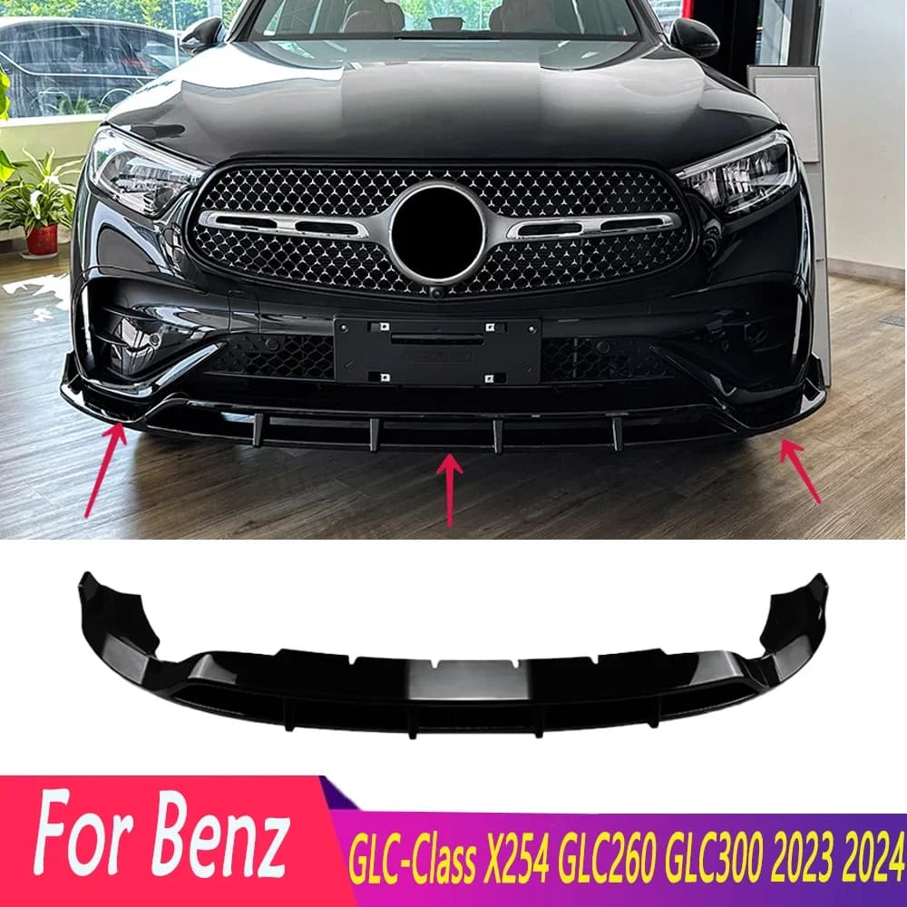 Per Mercedes Benz Classe GLC X254 GLC260 GLC300 2023 2024 Auto Paraurti Anteriore Lip Diffusore Spoiler Splitter Body Kit