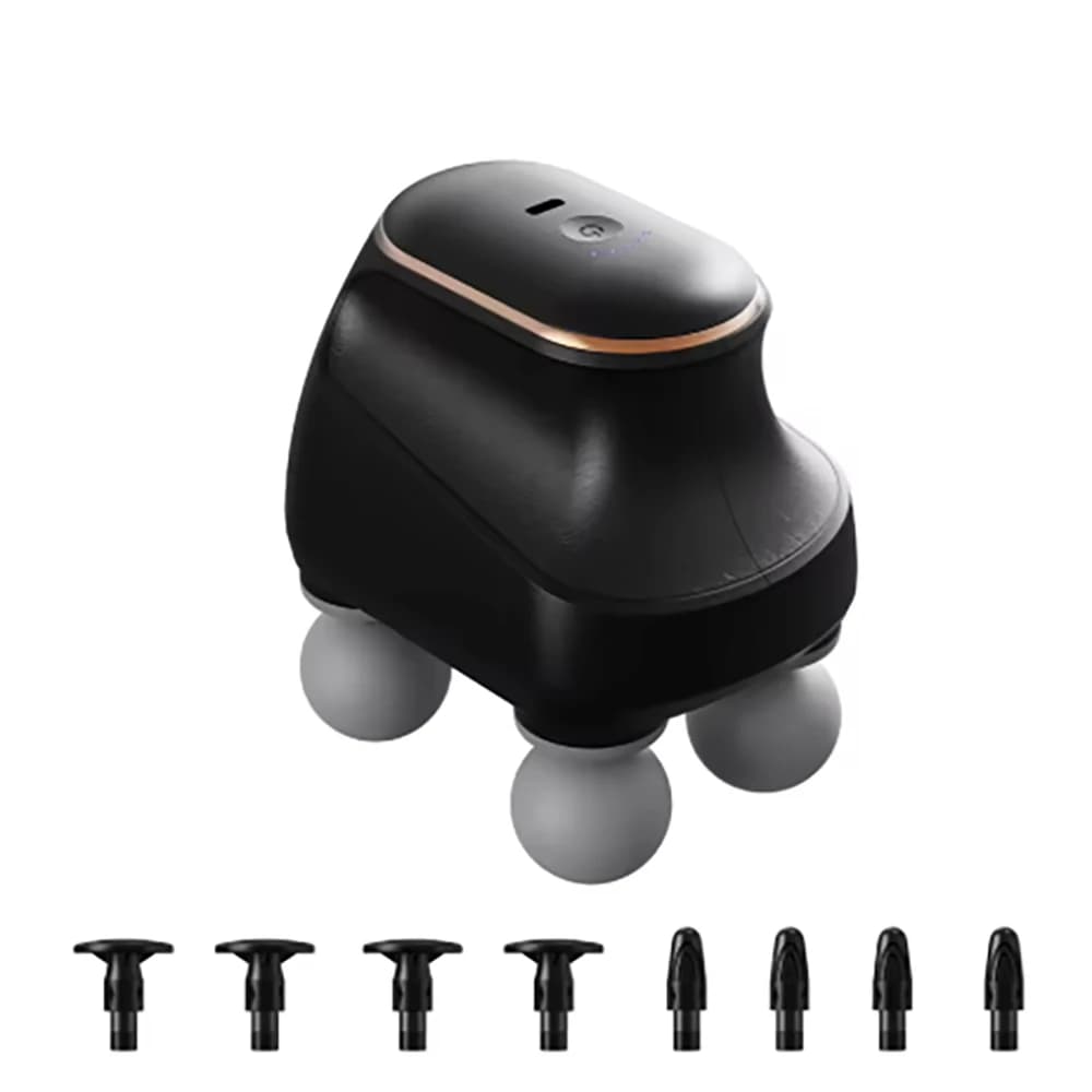 Portable Portable Strap Gun High Frequency Vibration Massage Gun 4 Heads for Deep Fabrics Muscle Collo Spalla Relax Body Massage