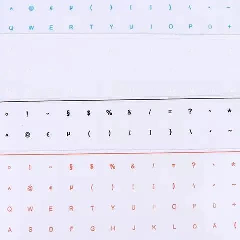 German Tear-Off Film Keyboard Sticker With Tweezers Desktop Laptop Key Sticker Single Film Universal Transparent Sticker