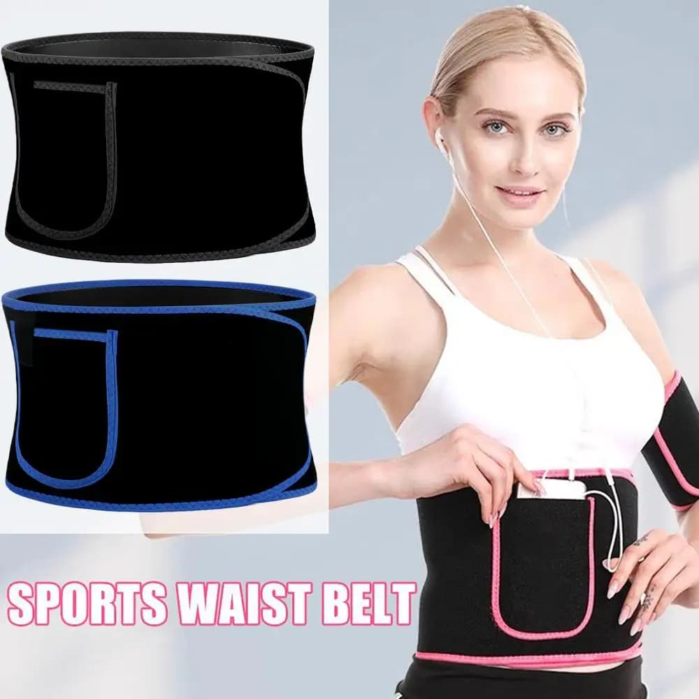 Sports Sweatband Belt Shaping Elastic Slimming Sweat Belt Adjustable Waist Tummy Trimmer For Women Men Running Fat Burning Yoga