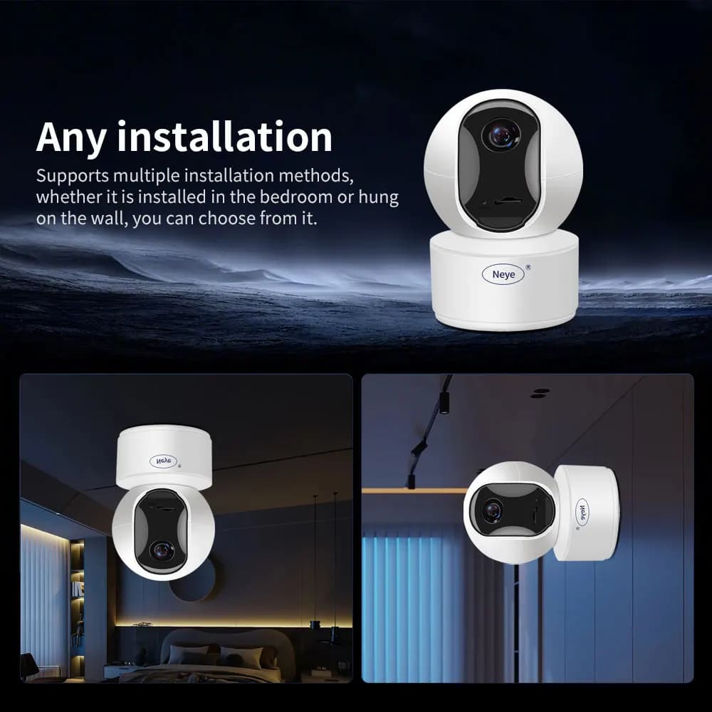 Neye 4K 8MP WiFi Telecamera di sicurezza intelligente Home Indoor Baby/Anziani/Monitor per animali domestici Telecamera di sicurezza CCTV audio bidirezionale