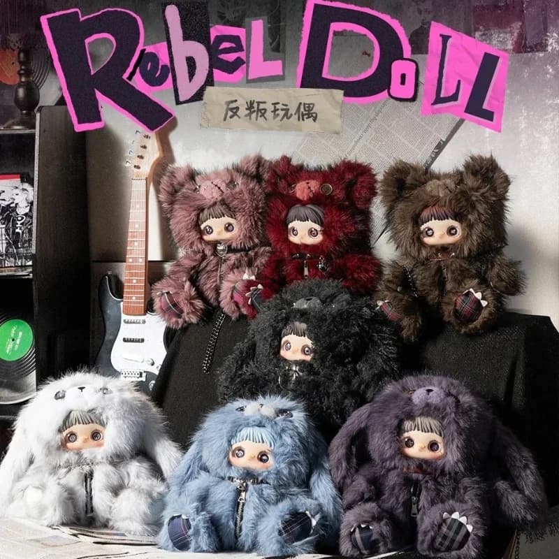 MayMei Rebel Doll Serie Scala 400% Peluche in Vinile Scatola Misteriosa Coniglio Peloso Ciondolo per Borsa Giocattoli alla Moda Regalo Sorpresa per Ragazze