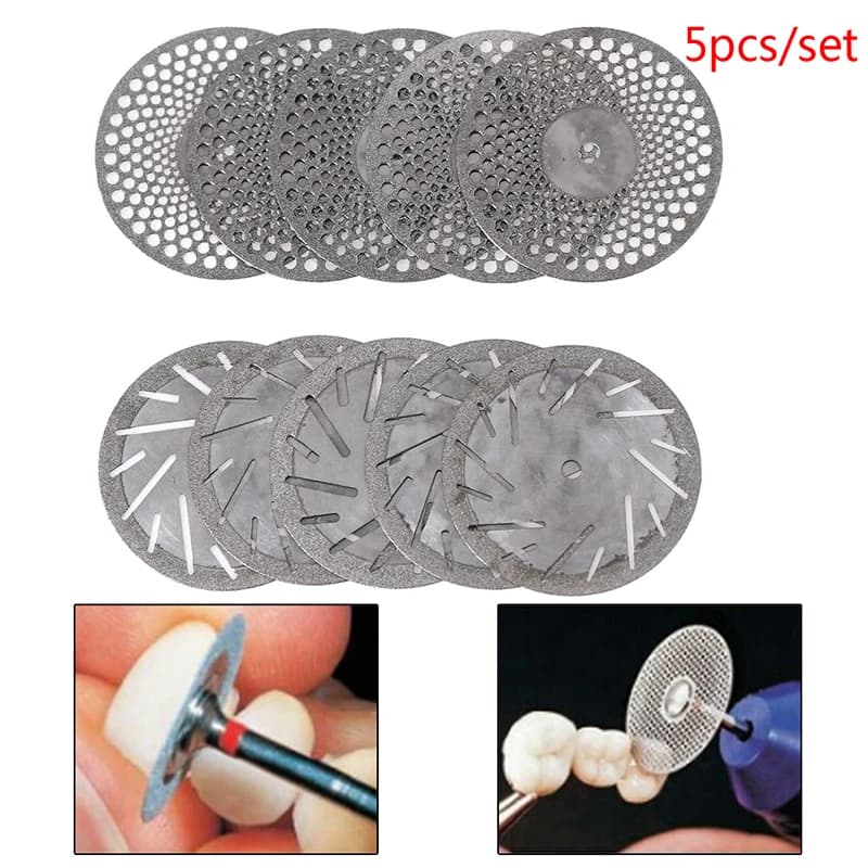 5 pezzi di dischi diamantati ultrasottili a doppia faccia per sbiancamento dentale