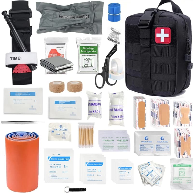 Kit di pronto soccorso da viaggio 30 in 1 da 156 pezzi, campeggio, canottaggio, escursionismo, kit di alpinismo portatile multifunzionale