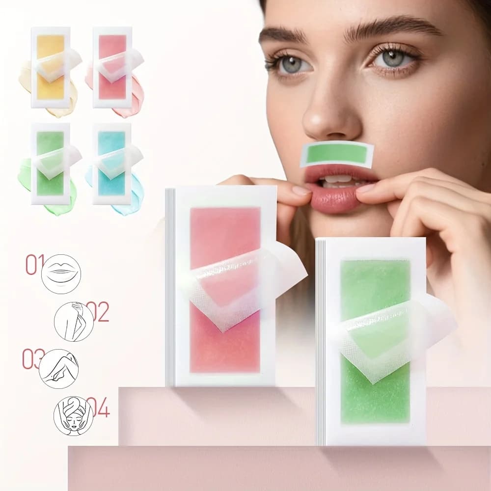 20pcs Hair removal wax paper for lips, facial beard, lips, eyebrows, high bikini line, multi-purpose hair removal wax paper