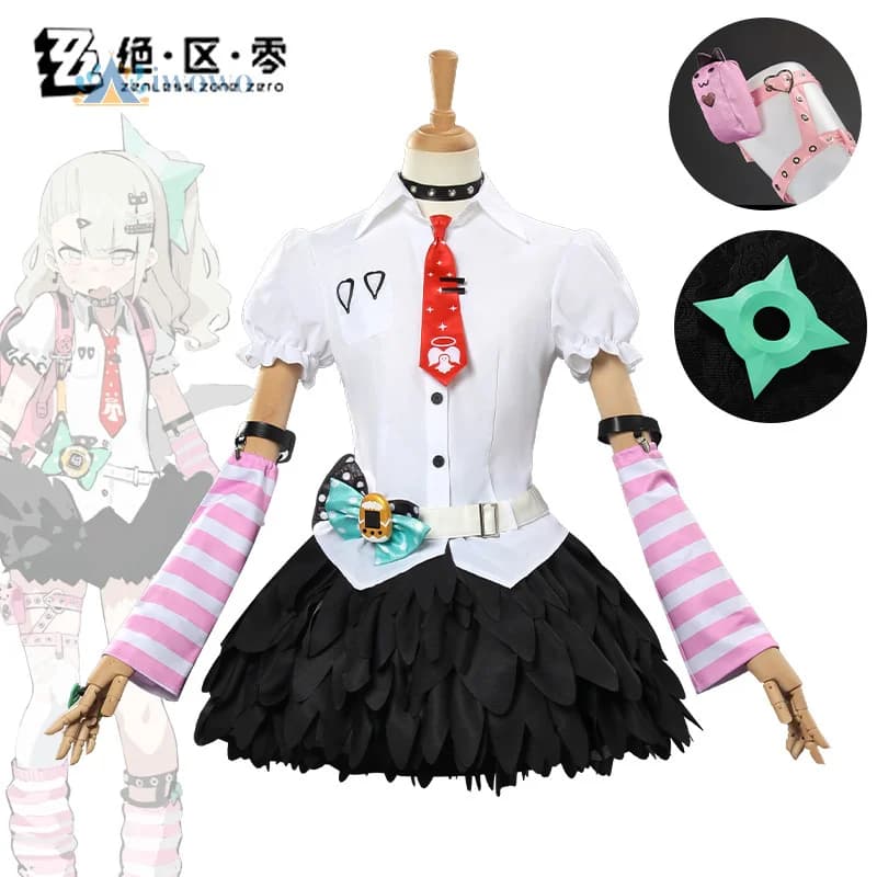Zenless Zone Zero Chinatsu Remiel Adult Cosplay Costume Anime Shirt Uniform Halloween Party Masquerade Women's Play Set