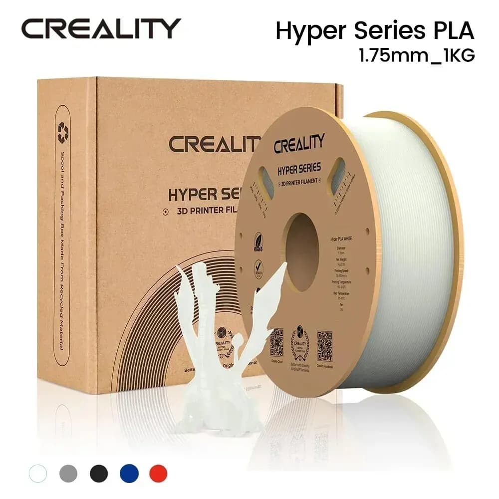 Filament PLA CREALITY Hyper Series 1,75 mm Improved Fluidity Quicker cooling High precision for FDM printers