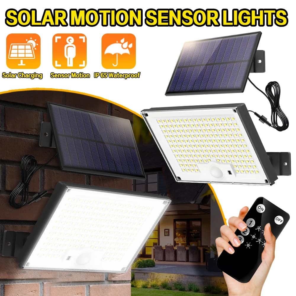 234/172 luci di sicurezza solari a luce solare a led con sensore di movimento 3 modalità luci da parete solari divise impermeabili per esterni