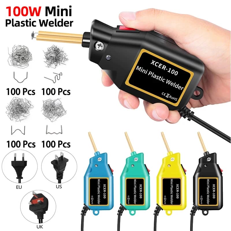 100W cucitrice a caldo saldatore di plastica Mini saldatrice di plastica graffette per saldatore strumenti di riparazione paraurti per auto per saldatura elettrica