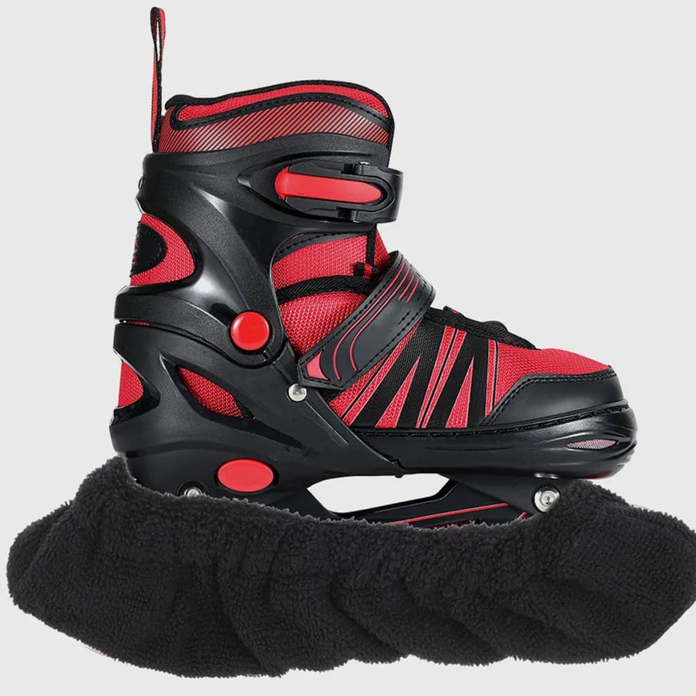 1 Paio di Coprilame in Microfibra per Pattini da Ghiaccio, Protezione per Pattini da Hockey, Coprilame per Scarpe da Pattinaggio con Fondo Largo Anti-Graffio