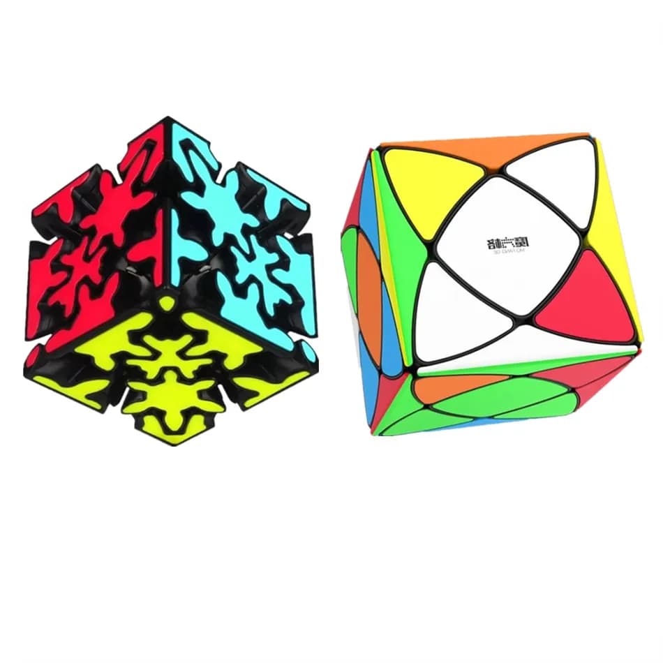 QiYi 3x3 Crazy Gear Speed Cube 3x3 MoFangGe Super IVY Cube Maple Leaf Cubo Magico Puzzle Toy Per I Bambini Bambini Agitarsi Giocattolo
