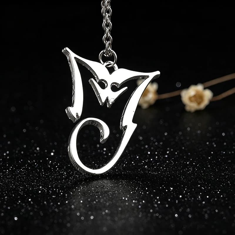 2PCS Women Men Creative Necklaces King of Pop MJ Accessories Michael Jackson Fashion Necklaces Cute Neck Chain Fan Gifts 2026
