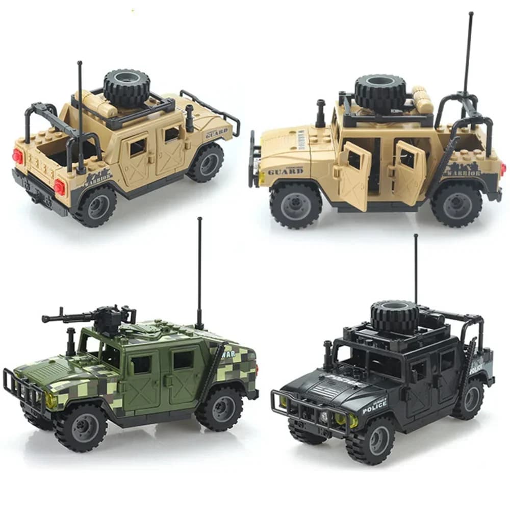 Soldati dell'esercito Polizia speciale Veicolo blindato delle forze speciali Modello fai-da-te Building Blocks regalo giocattolo in mattoni