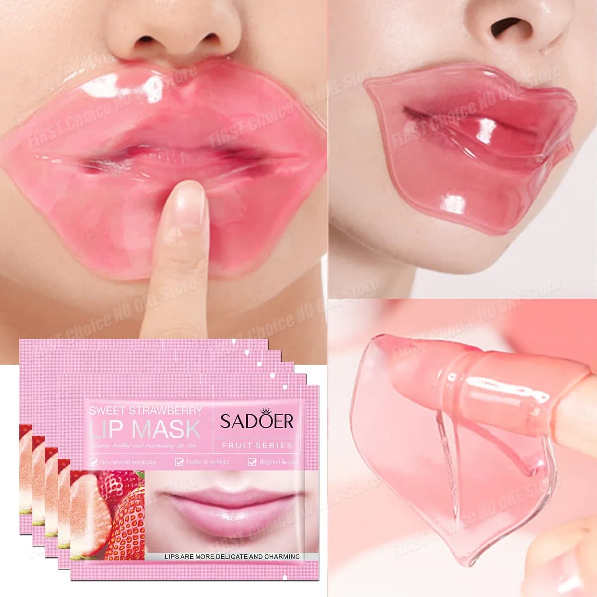 Lip Mask for collagen lips Strawberry lips Balm for moisturizing lips Nutrient lip patches Skin care products lip care products