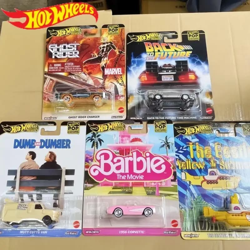 Hot Wheels Premium 2025 Pop Culture 1/64 Modello di auto Hotwheels Ritorno al futuro Mutt Cutts Van Corvette Da collezione Boytoy Regali