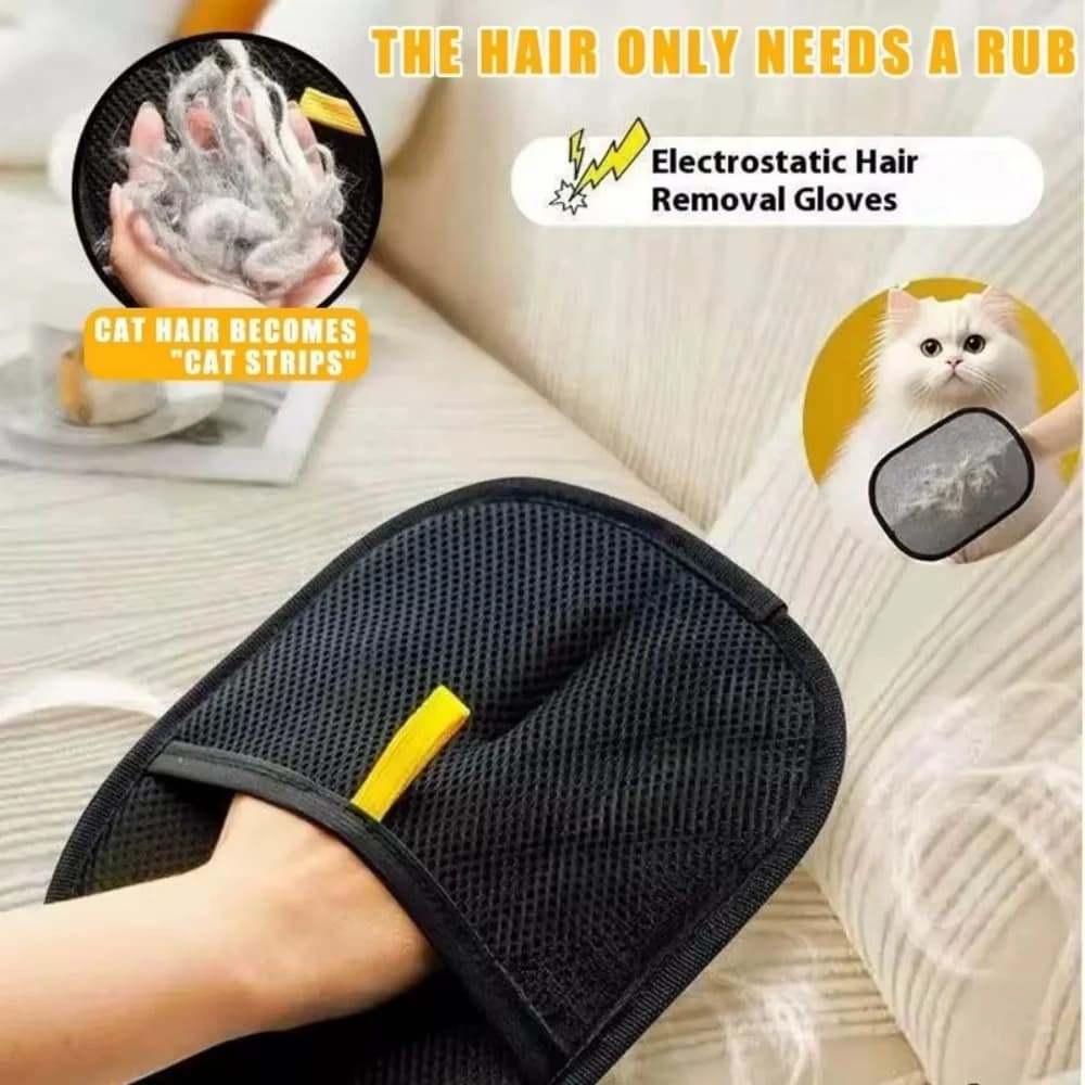 Refreshed Pet Hair Removal Brush Fur Hair Removal Brush on Two Sides Dog Glove Cats for Cleaning Carpet Sofas