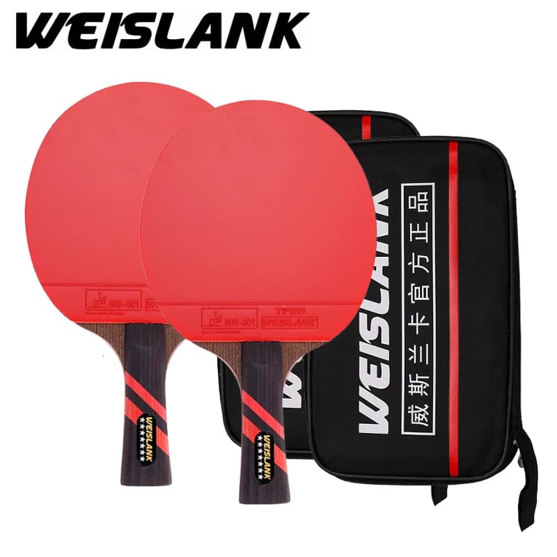 Double-sided pier for ping pong rack with carbon fiber blade in ping pong rack set