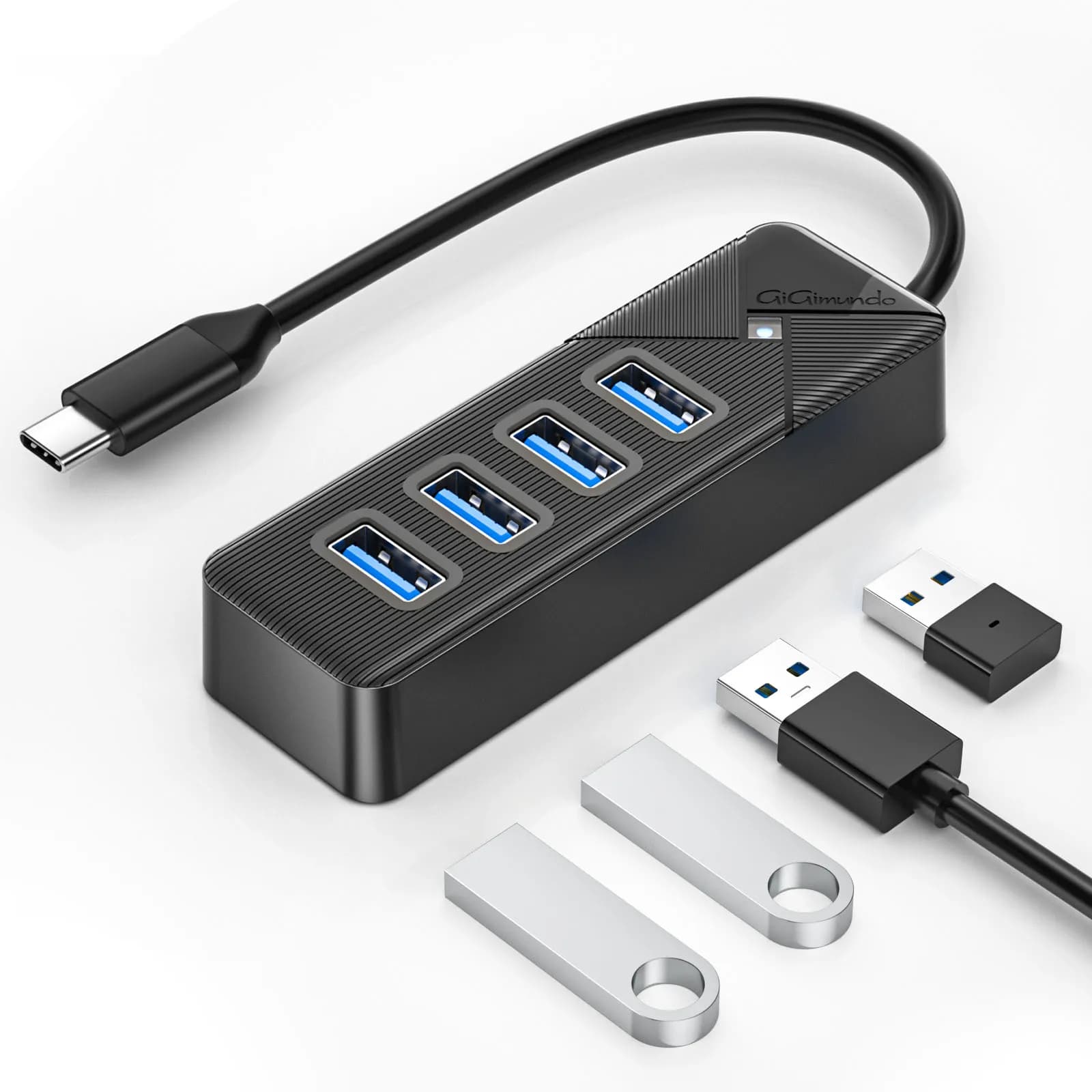 USB 3.0 HUB High Speed USB-A 4 Type C Ports Splitter 5Gbps Multiport USB Hub Adapter for PC Computer Accessories Laptop