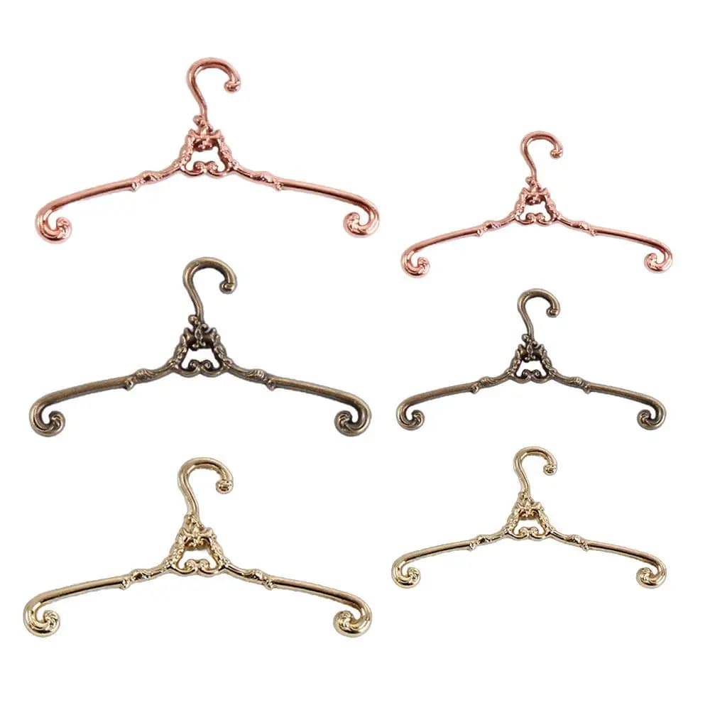 5 pieces hangers for dolls metal multifunctional retro Mini coat hangers durable 4/6, 5cm hangers for dolls Ob11 clothes for dolls