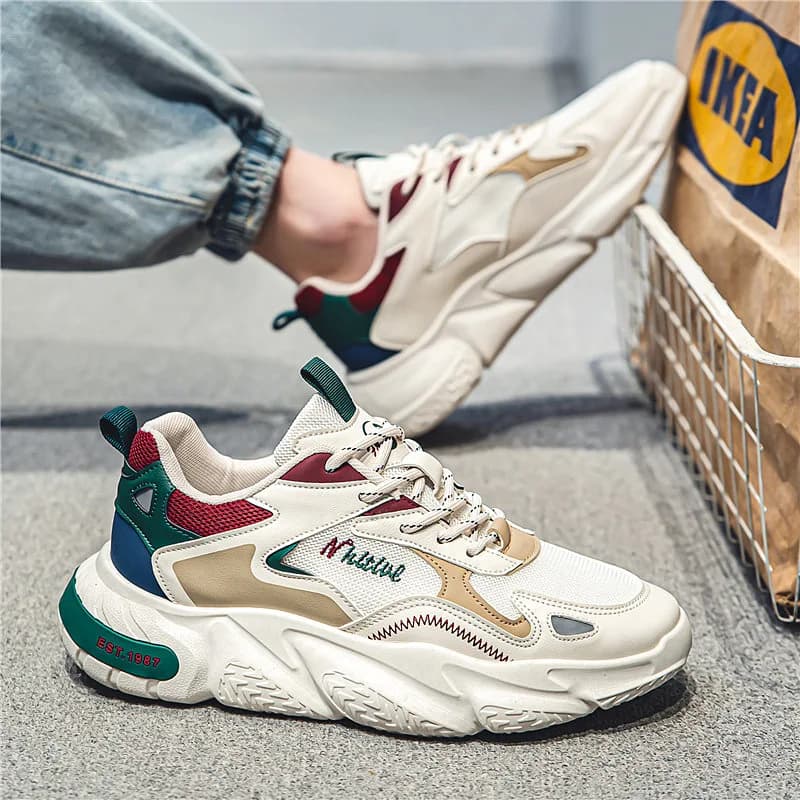 Fashion Men's Gymnastics Shoes Breathable Men's Running Shoes Casual Shoes Outdoor Walking Sneakers Zapatos Hombre