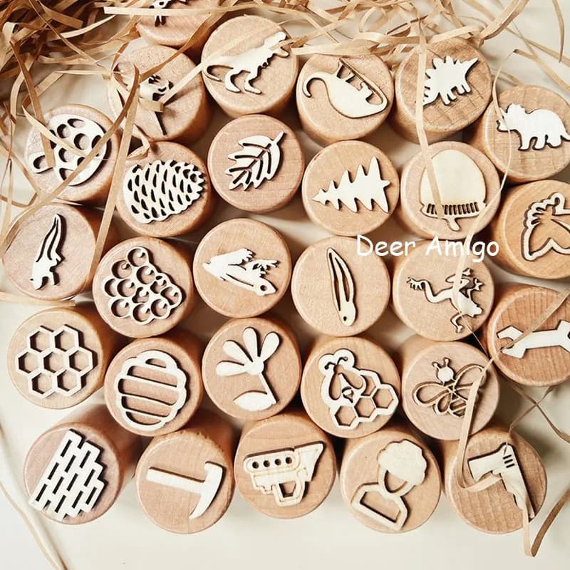 Baby timbri per pasta da gioco in legno insetti natura gioca a pasta attività divertenti con bambini giocattoli educativi in legno Montessori per bambini