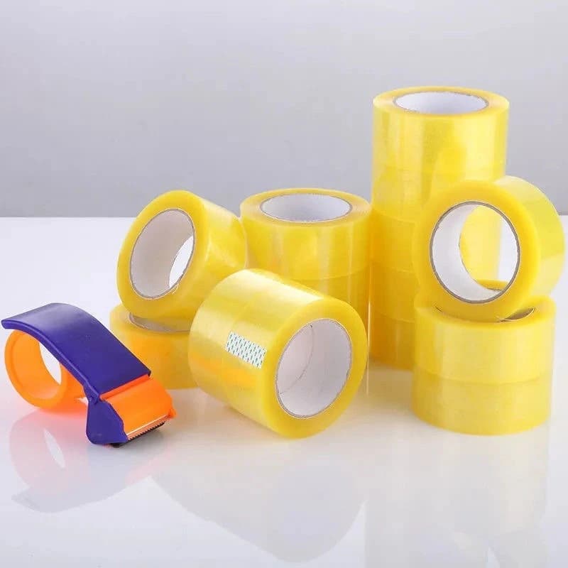 High Viscosity Transparent Adhesive Tape 4,5 cm × 70 m - Strong adhesive for sealing boxes and cartons, DIY mounting and fixing