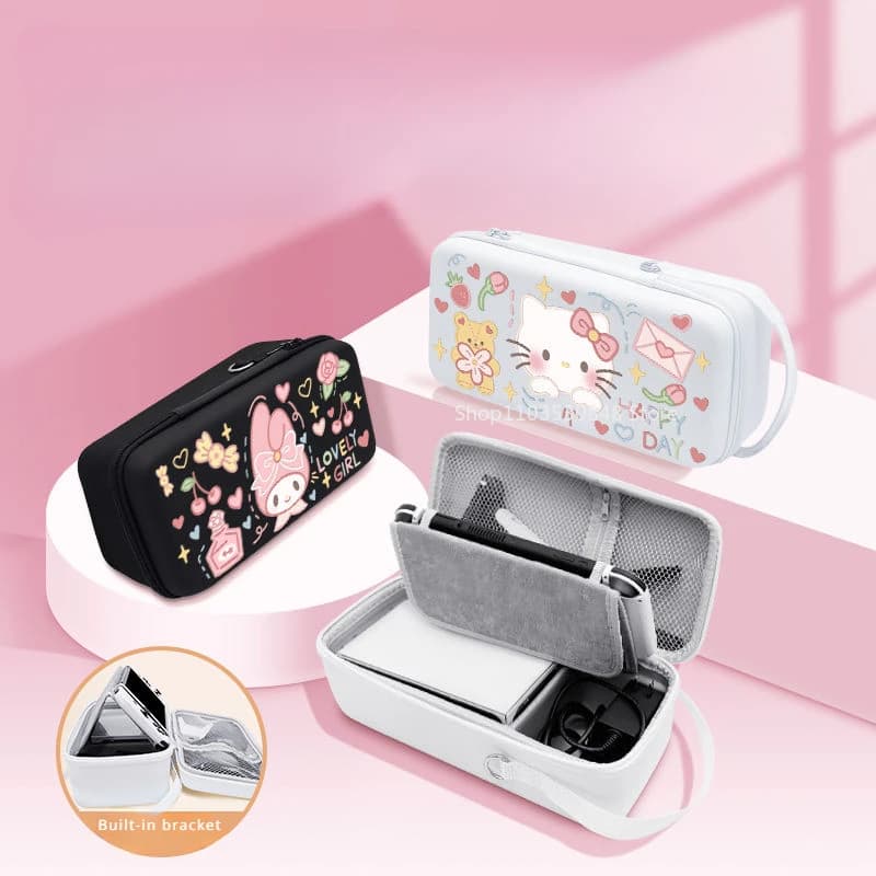 Borsa portaoggetti per interruttori Sanrio Hello Kitty NS Base per caricabatterie con impugnatura SwitchOLED di grande capacità Custodia completa